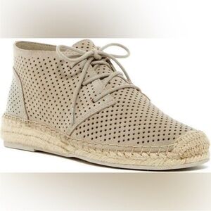 Dolce Vita Perforated Suede Espadrille Sneakers - Tan - Size 8.5